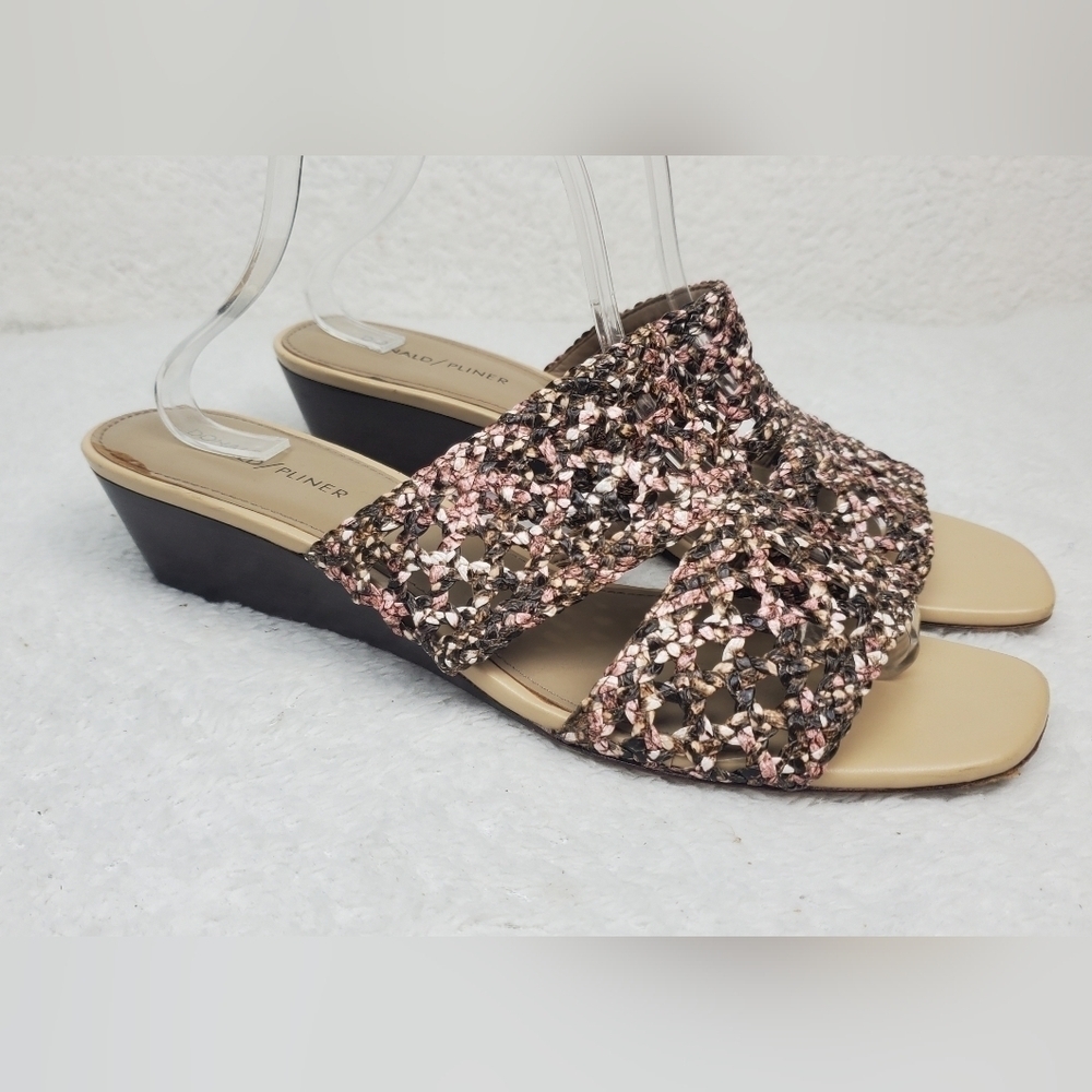 Donald Pliner Albi‎ Woven Slide Leather Sandal  Women's Size 11M